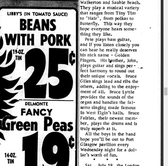 Band members listed in Teen Chatter 2of2